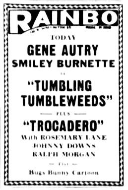 "Tumbling Tumbleweeds" and "Trocadero"